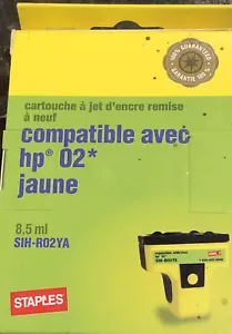 Tintenstrahl Catridge Farbe für einen HP 02 gelb SIH-R02YA - Bild 1 von 2