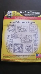 Atía Martha's Hot Iron Transfers #4030 Patchwork Manzanas Nuevo - Imagen 1 de 1