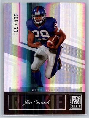 2007 donruss elite football jon cornish rookie card 109/599 #159 - Image 1 of 2