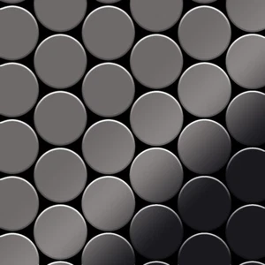 Mosaico azulejo macizo metal titanio alto brillo gris oscuro 1,6 mm Medallion-Ti-SM - Imagen 1 de 3