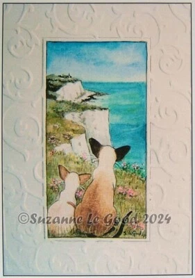 Siamese cat art print limited edition from original painting by Suzanne Le good - Image 1 of 2