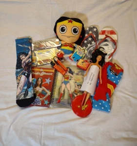 Lot Of Wonder Woman Goodies! DVDs, Socks, Plush, Pez, Frame, Etc. New & Used - Picture 1 of 24