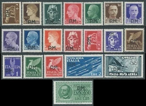1942 REGNO POSTA MILITARE 20 VALORI MNH ** - SV27-3 - Picture 1 of 1