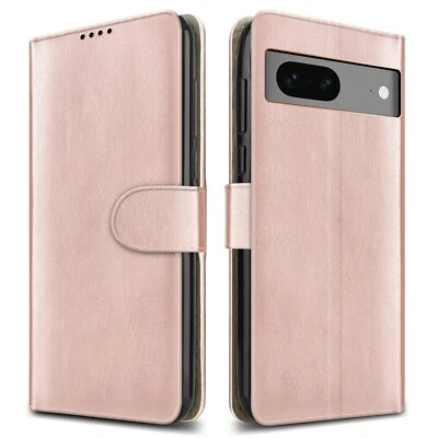 Rose For Pixel 10/9/8 Case Leather Wallet Flip Folio Kickstand Card Slots Cover - Image 1 of 4