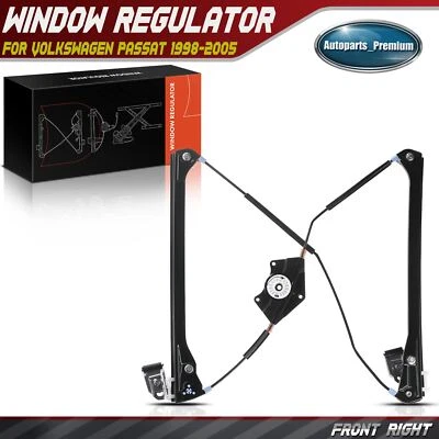 Regulador de ventana derecha pasajero delantero sin motor para Volkswagen Passat 1998-2005 Foto 1 de 4