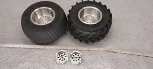1/16 scale Custom aluminum puller rims front and back. - Picture 1 of 10