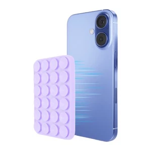 Support magnétique ventouse pour téléphone, rectangulaire, violet clair - Photo 1 sur 6