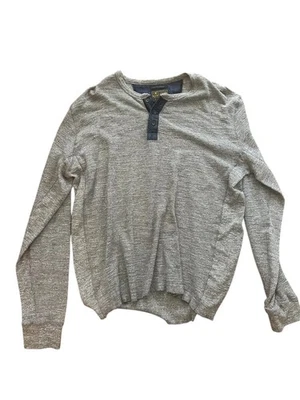 LUCKY BRAND GRAY BLUE FLEECE PULLOVER JACKET XL - Image 1 of 4