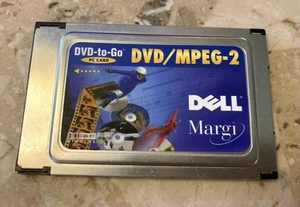 Vintage Dell Margi DVD-to-Go PCMCIA DVD/MPEG-2 Codec PC Card Addon Plastic Case - Photo 1/3