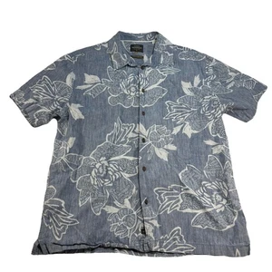 Quicksilver Waterman Hawaiian Shirt Regular Fit Mens XL Floral Button Up Camp - Picture 1 of 9