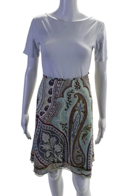 Cynthia Cynthia Steffe Womens Textured Trim Lace Abstract Skirt Green Size 6 - Image 1 of 4