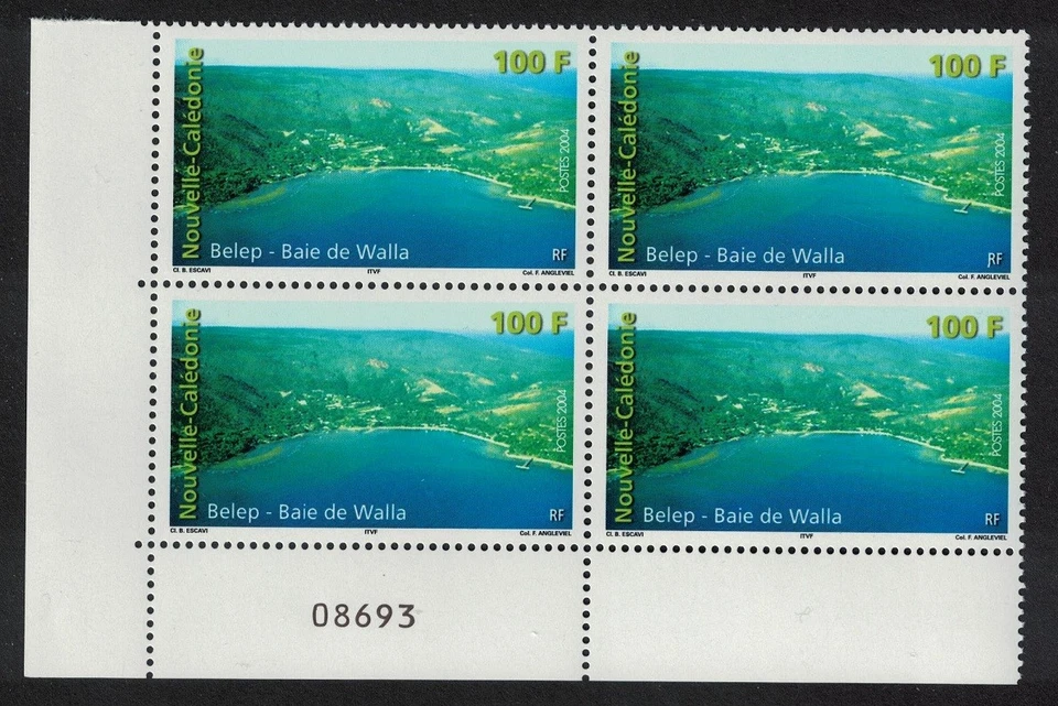 Tourism 100f Corner Block of 4 number New Caledonia 2004 MNH SG#1337 MI#1350 - image 1 of 1