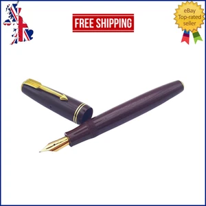 VINTAGE PARKER LA PLUME FOUNTAIN PEN IN CHERRY SPRINGY 18K MEDIUM NIB FRANCE - Picture 1 of 13