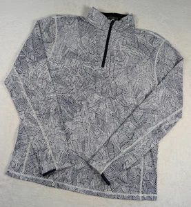 Greyson LACC Exclusive 1/4 Zip Pullover Mens Medium Navy White Palms AOP - Picture 1 of 10