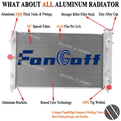 Radiador de aluminio de 3 núcleos para Pontiac GTO 2005-2006 6,0 L 5967CC 364 Cu V8 GAS EE. UU. Foto 1 de 4