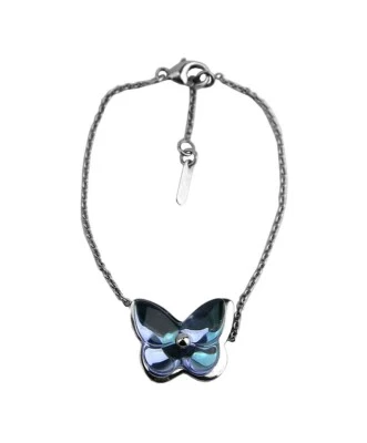 БАККАРА ЮВЕЛИРНЫЕ ИЗДЕЛИЯ ПАПИЛЬОН ST. СЕРЕБРО ПЕРЕЛИВАЮЩИЙСЯ ПАРМА ФИОЛЕТОВЫЙ БРАСЛЕТ НОВЫЙ ФРАНЦИЯ - Изображение 1 из 4