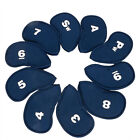  11 Pcs Golf Club Cap Iron Head Covers Blue Accessories Mallet Putter Headcover