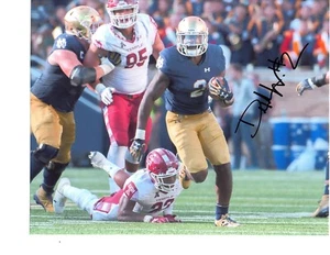 Foto de fútbol americano 8x10 autografiada irlandesa de Dexter Williams Notre Dame ND d - Imagen 1 de 1