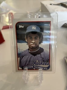 1989 Topps Traded RC Deion Sanders #110T Baseball Rookie New York Yankees RC - Picture 1 of 2