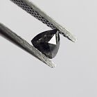 4.7Mm/0.37Ct Trillion Black Diamond Salt & Pepper Diamond Rose Cut Loose Diamond