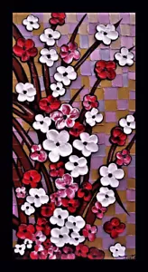 WHITE BLOOMING JASMINE PALETTE KNIFE TEXTURE OIL PAINTING ART BY IVETA - Picture 1 of 10