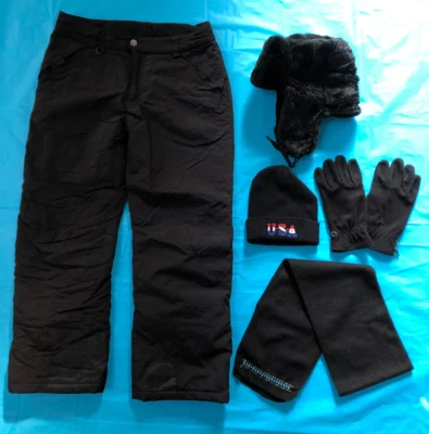 Pantalón de esquí snowboard aislado WhiteSierra MEDIANO 30", sombrero trampero/gorro, guantes+ Foto 1 de 4