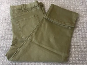 $65 New Lands' End Men's Trad Fit CW 5 Pocket Stretch Denim Jeans Olive 37x29 - Picture 1 of 13