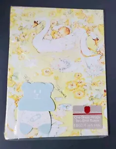 American Greetings Yellow Gift Wrap Wrapping Paper Baby Shower, Baby Arrival - Picture 1 of 3