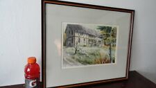 painting watercolor stanley F.anderson 1986 "the canaan house" alden illinois