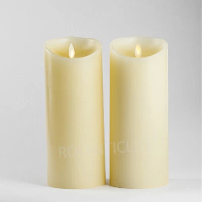 Беспламенные восковые ароматические свечи luminara с дистанционным управлением на батарейках цвет слоновой кости 3,5X9"" - Изображение 1 из 4