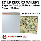 RECORD MAILERS 100 12" LP WHITE CARD VINYL ALL BOARD ENVELOPES ALBUMS PACKAGING