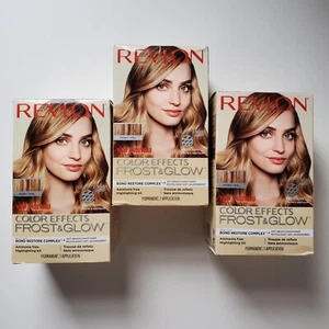 Lot 3 Revlon Color Effects Frost & Glow Honey Hair Highlighting Kit Ammonia Free - Picture 1 of 11
