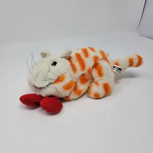 Fat Cat Plush White Orange Tabby Stuffed Kitty Animal 10" Toy T31 - Picture 1 of 6