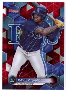 2023 Bowman's Best XAVIER ISAAC Red Refractor Rookie RC #TP2 #d 10/10 Rays - Bild 1 von 2