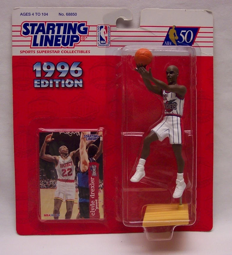 Kenner Starting Lineup Sports Collectible 1996 Rockets Clyde Drexler T2850