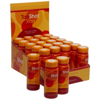 TANSHOT XTRA 24 Tanshot Tanning & Beauty drink, Liquid (24 bottles) NEXT DAY DELIVERY