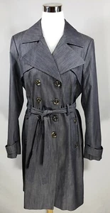 NEU Calvin Klein Trenchcoat schieferblau grau waschbar - Damengröße Large - Bild 1 von 11