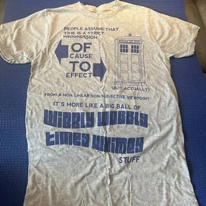 Doctor Who Size Small Tardis Wibbly Wobbly Timely Whimey T-Shirt - Picture 1 of 6