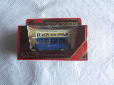1986 Matchbox Int'l Models of Yesteryear Y-23 Lifebuoy Soap 1922 Aecomnibus NIP - Image 1 of 4