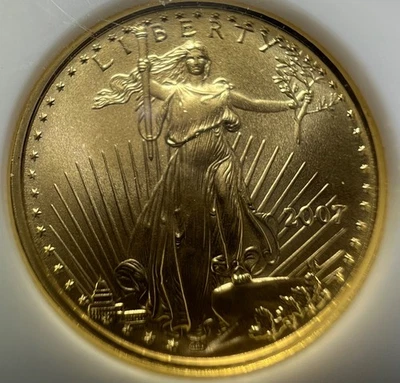$5 Gold Eagle MS 70 NGC Graded 2007 Early Release Coin No Reserve Five Dollar US - Image 1 of 4