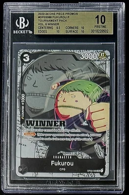 BGS 10 One Piece OP03-088 UC Fukurou Winner - English - Tournament Pack - Graded - Image 1 of 2