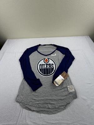 Original Retro Brand NHL Edmonton Oilers Women's Sz Lg V-Neck Shirt Brand New - Image 1 of 4