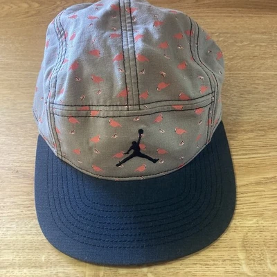 Raro Nike Air JORDAN Chicago 1 Retro Gris Flamenco Jumpman Gorra Sombrero Ligeramente Usado Foto 1 de 4