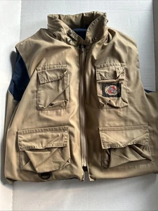 Vintage Stearns Men XL Khaki Fishing Vest Floatation Device SSV-4152 Made in USA - Picture 1 of 14