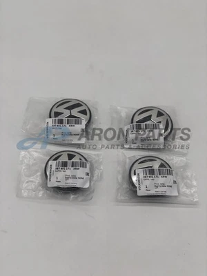 Golf Polo Hubcap Wheel Center Caps Set of 4 65mm VW Volkswagen Beetle 3B7601171 - Изображение 1 из 4