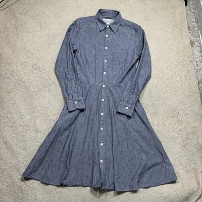 Vestido feminino Serena & Lily 2 linha A cambraia com botões comprimento do joelho - Imagem 1 de 4