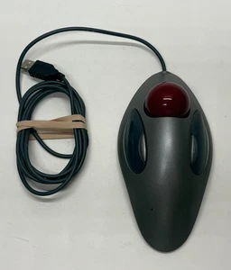 Logitech T-BC21 USB Cable Óptico Trackman Trackball Mármol Mouse Probado Funcionando - Imagen 1 de 5