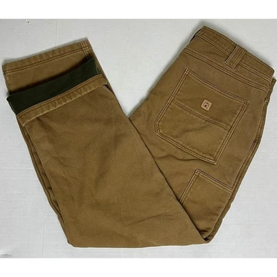 Pantalones de carpintero de lona marrón Coleman para hombre trabajo utilitario talla 36x32 Foto 1 de 4
