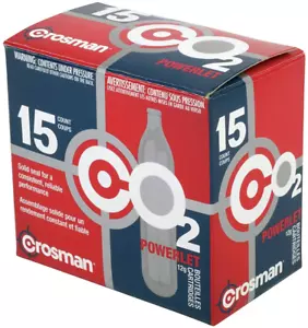 15-Count CO2 Cartridges for Air Rifles and Air Pistols, 12-GRAM CO2 POWERLETS - Picture 1 of 4