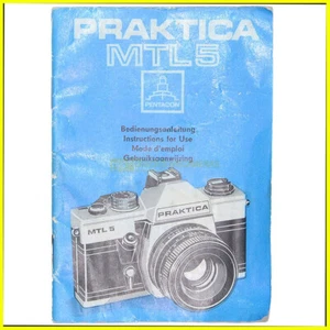 Praktica MTL5 camera instructions. User manual. Libretto istruzioni English D F - Imagen 1 de 2